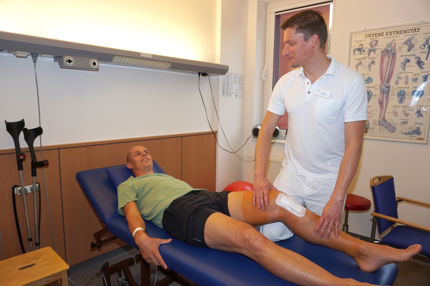 Rennrad-Profi Stephan Schreck in der Fachklinik für Orthopädie im Marienstift
