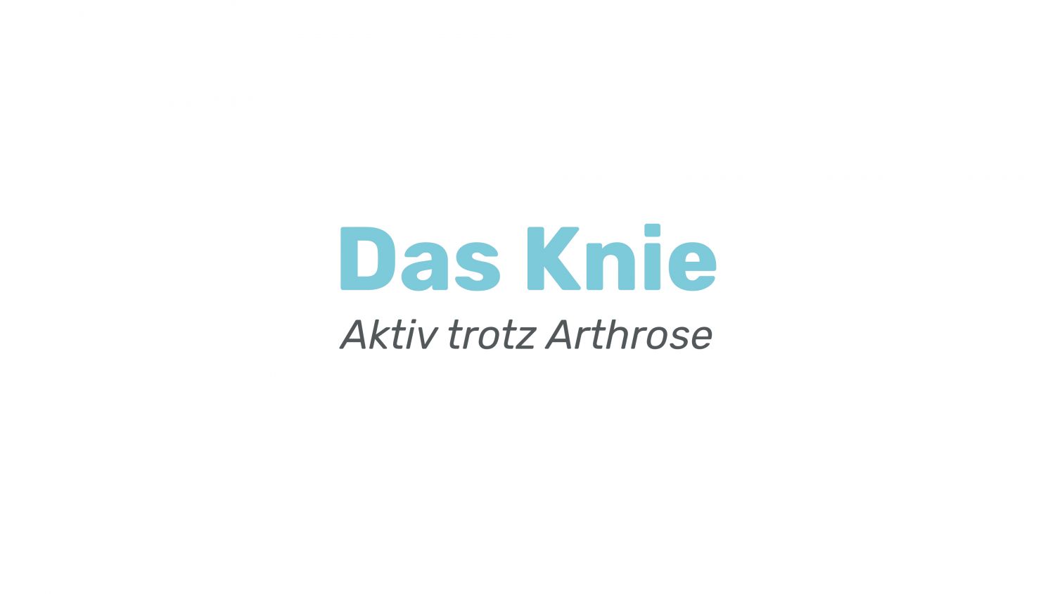 Video Knieschmerz - Patienteninformation Orthopädie im Gespräch 